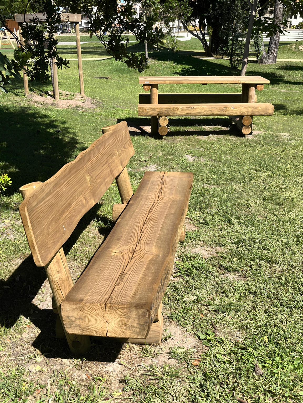 Ensemble banc et table forestier en pin des Landes Labat-Merle