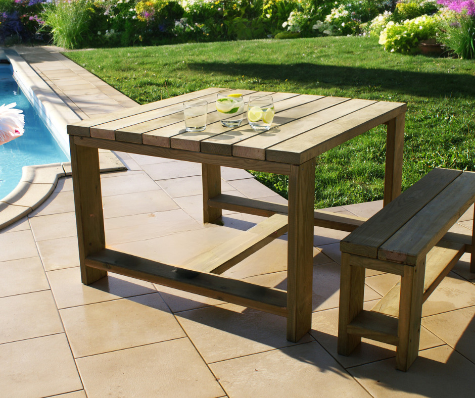 Table Nerina en bois pour l’extérieur, Labat-Merle